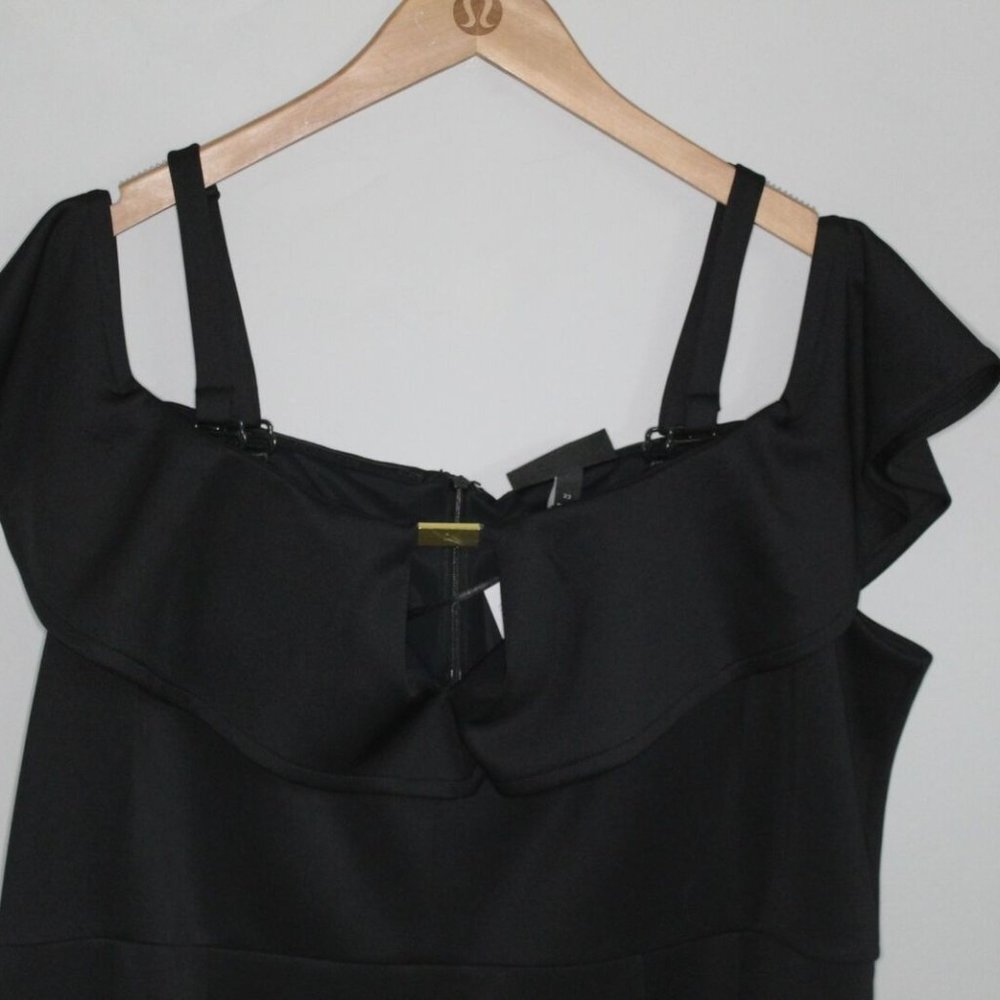 NWT Lane Bryant Off Shoulder Dress Black Scuba Plus Size 22 H10674 - Picture 4 of 12